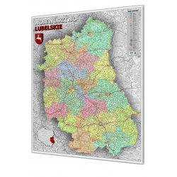 Lubelskie administracyjno-drogowa 104x120cm. Mapa magnetyczna.