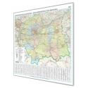 Małopolskie administracyjno-drogowa 100x100cm. Mapa magnetyczna.