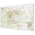 Kraków plan miasta 140x86 cm. Mapa w ramie aluminiowej.