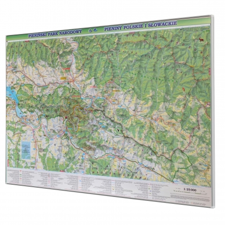 Pieniński Park Narodowy/Pieniny polskie i słowackie 104x68cm. Mapa magnetyczna.