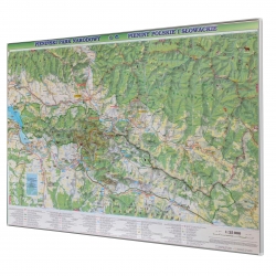 Pieniński Park Narodowy/Pieniny polskie i słowackie 98x68cm. Mapa do wpinania.