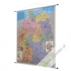 Niemcy administracyjno-drogowa 106x136cm. Mapa ścienna.