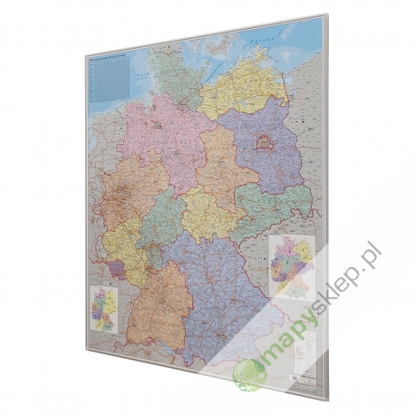 Niemcy administracyjno-drogowa 106x136cm. Mapa magnetyczna.