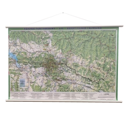 Pieniński Park Narodowy/Pieniny polskiei słowackie 104x68 cm. Mapa ścienna.