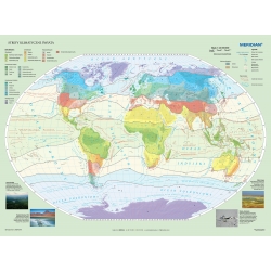 M-DR Świat strefy klimatyczne 1:22mln  Mapa ścienna 200x150cm Meridian