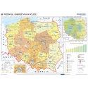 Polska przemysł i energetyka 160x120cm. Mapa ścienna.