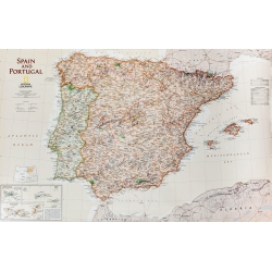 Hiszpania i Portugalia exclusive 86x57cm. Mapa ścienna.