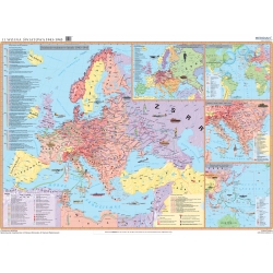 II Wojna Światowa 1943-1945 160x120cm. Mapa ścienna.